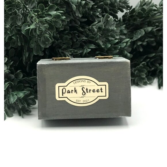 Decorative Shabby Chic Wooden Trinket Box With Floral Design Small Jewelry Or K - Picture 6 of 6